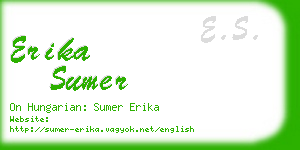 erika sumer business card